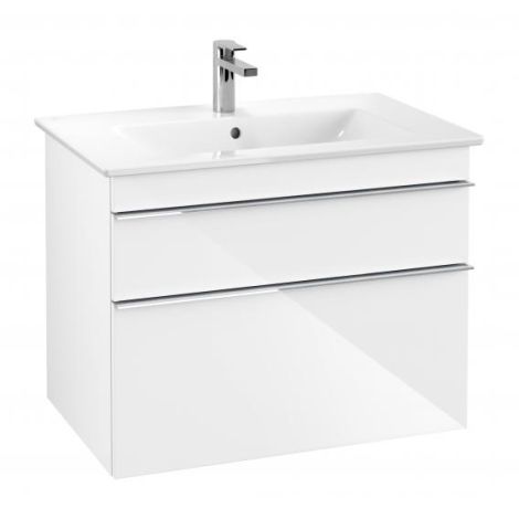  - VILLEROY&BOCH VENTICELLO szafka pod umywalkę biały połysk / uchwyt chrom A92501DH - A92501DH - Łazienki Szydłowski