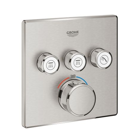  - GROHE-SmartControl Bateria termostatyczna do obsługi trzech wyjść wody kolor stal nierdzewna 29126DC0 - 29126DC0 - Łazienki Szydłowski