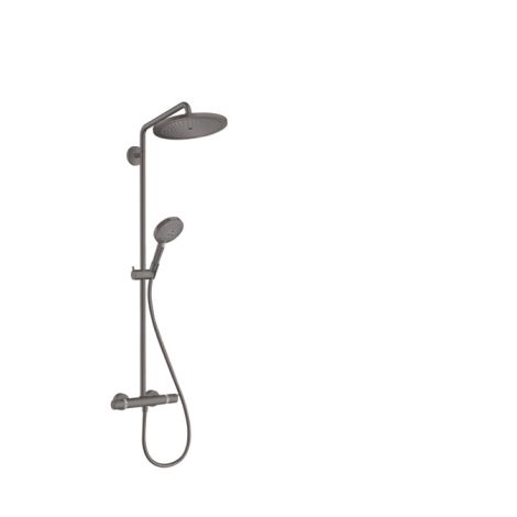 - HANSGROHE Croma Select S280 zestaw prysznicowy z deszczownicą czarny chrom szczotkowany 26890340 - 26890340 - Łazienki Szydłowski