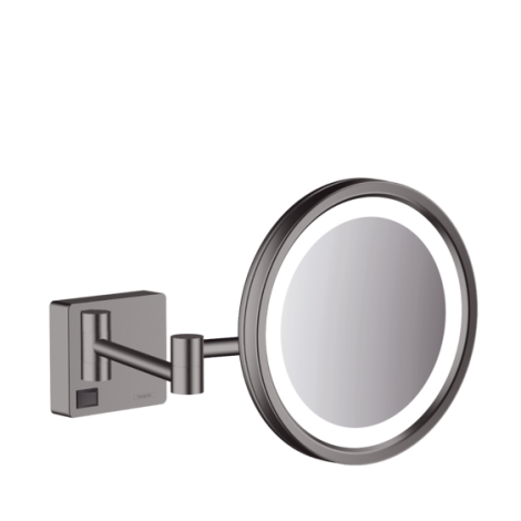  - HANSGROHE AddStoris Lusterko kosmetyczne z oświetleniem czarny chrom szczotkowany 41790340 - 41790340 - Łazienki Szydłowski