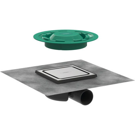  - HANSGROHE RainDrain Spot Odpływ punktowy 15x15cm ruszt kolor stal nierdzewna szczotkowana 56055800 - 56055800 - Łazienki Szydłowski