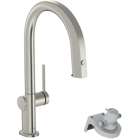 - HANSGROHE Aqittura bateria kuchenna stal szlachetna 76826800 - 76826800 - Łazienki Szydłowski
