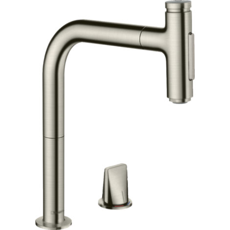  - HANSGROHE Metris Select bateria kuchenna kolor stal szlachetna 73818800 - 73818800 - Łazienki Szydłowski