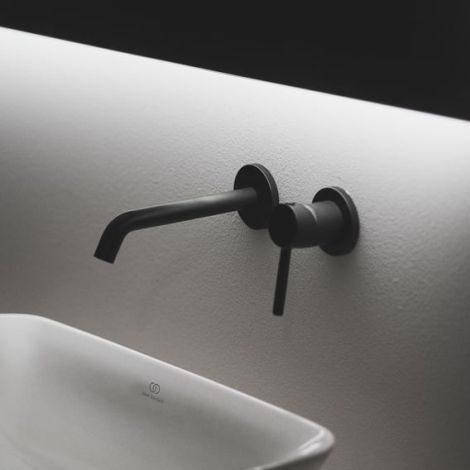 - IDEAL STANDARD Ceraline bateria umywalkowa 180 mm czarny mat A6938XG - A6938XG - Łazienki Szydłowski