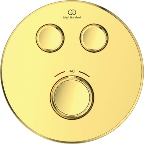 - iDEAL STANDARD CeraTherm Navigo bateria termostatyczna do 2 odbiorników brushed gold A7296A2 - A7296A2 - Łazienki Szydłowski