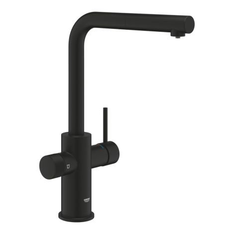 - GROHE-Blue Pure Minta Bateria kuchenna z wyciąganą wylewką phantom black 30590KF0 - 30590KF0 - Łazienki Szydłowski