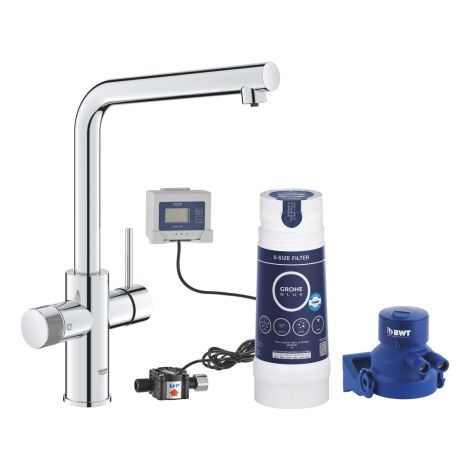 - GROHE-Blue Pure Minta bateria kuchenna z funkcją filtra - w zestawie chrom 30589000 - 30589000 - Łazienki Szydłowski