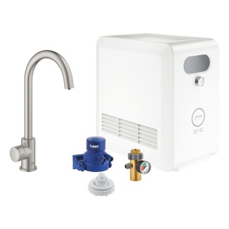  - GROHE-Blue Professional Zestaw startowy Mono z wylewką w kształcie C kolor stal nierdzewna 31302DC2 - 31302DC2 - Łazienki Szydłowski