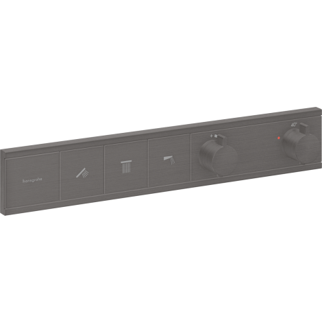  - Hansgrohe RainSelect Bateria termostatyczna do 3 odbiorników, czarny chrom szczotkowany 15381340 - 15381340 - Łazienki Szydłowski