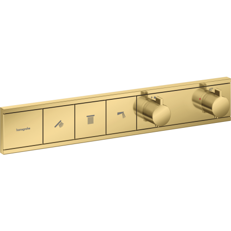  - Hansgrohe RainSelect Bateria termostatyczna do 3 odbiorników Złoty Optyczny Polerowany 15381990 - 15381990 - Łazienki Szydłowski
