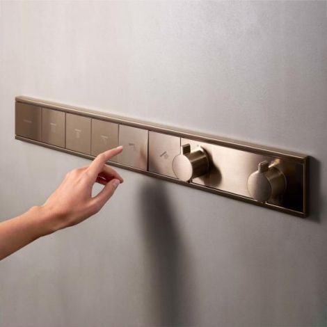  - Hansgrohe RainSelect Bateria termostatyczna do 5 odbiorników, brąz szczotkowany 15384140 - 15384140 - Łazienki Szydłowski