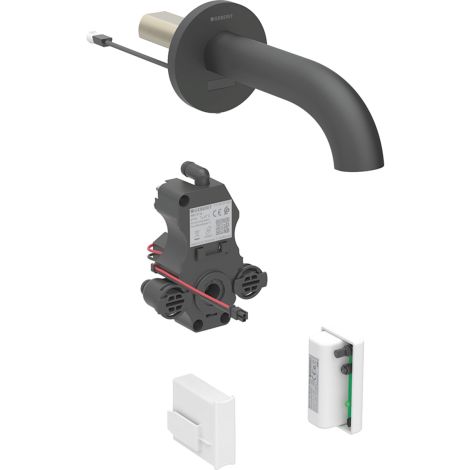 - GEBERIT Piave Bateria umywalkowa ścienna L22 czarny mat 116285141 - 116.285.14.1 - Łazienki Szydłowski