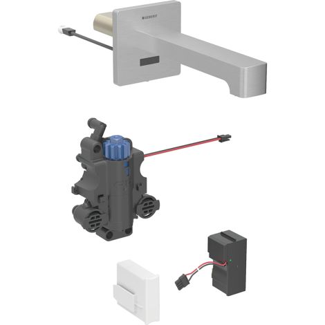 - GEBERIT Brenta Bateria umywalkowa ścienna L22 kolor stal nierdzewna 116297SN1 - 116.297.SN.1 - Łazienki Szydłowski