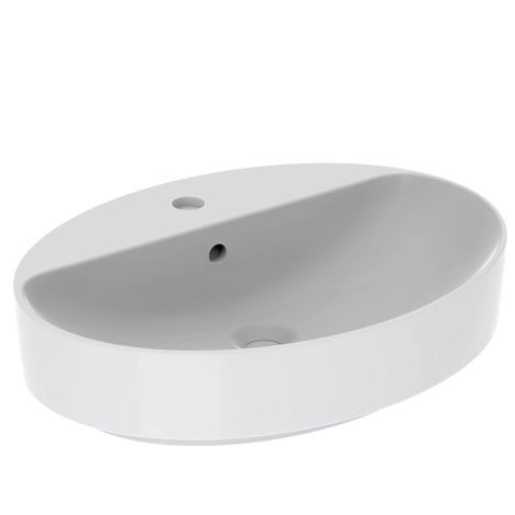 - GEBERIT Variform Umywalka nadblatowa 60 x 45 cm biały połysk 500772012 - 500.772.01.2 - Łazienki Szydłowski