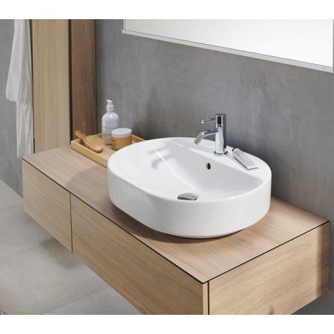 - GEBERIT Variform Umywalka nablatowa 60x45 cm biały połysk 500777012 - 500.777.01.2 - Łazienki Szydłowski