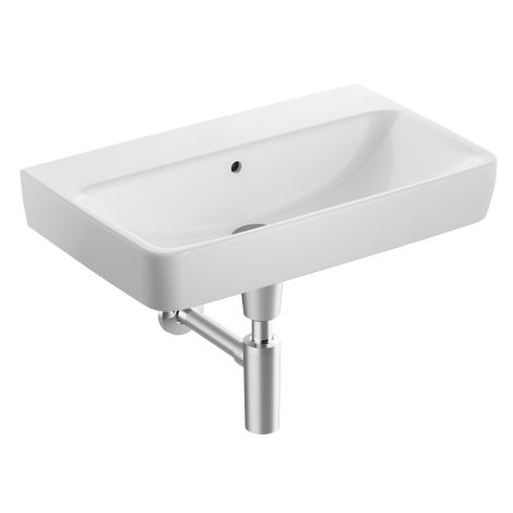 - GEBERIT Selnova Compact Umywalka 65 x 40 cm, z przelewem, bez otworu na baterię biała 501892007 - 501.892.00.7 - Łazienki Szydłowski