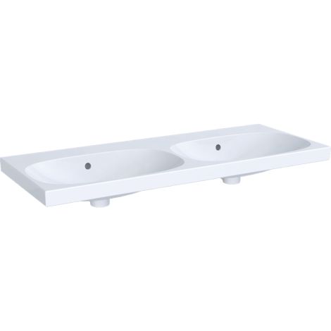 - GEBERIT Acanto Umywalka podwójna 120 x 48,2 cm biała z powłoką KeraTect 500628018 - 500.628.01.8 - Łazienki Szydłowski
