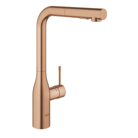 - GROHE-Essence bateria kuchenna z wyciąganą wylewką brushed warm sunset 30504DL0 - 30504DL0 - Łazienki Szydłowski