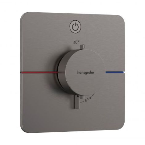 - HANSGROHE ShowerSelect Comfort Q Bateria termostatyczna, podtynkowa do 1 odbiornika czarny chrom szczotkowany 15581340 - 15581340 - Łazienki Szydłowski