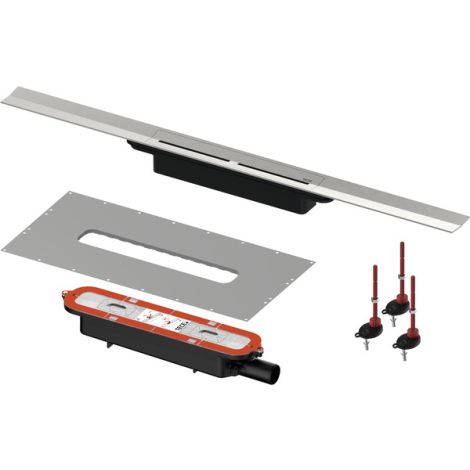 - TECEdrainprofile shower profile zestaw liniowy odpływowy 1000 mm stal nierdzewna szczotkowana 641024 - 641024 - Łazienki Szydłowski
