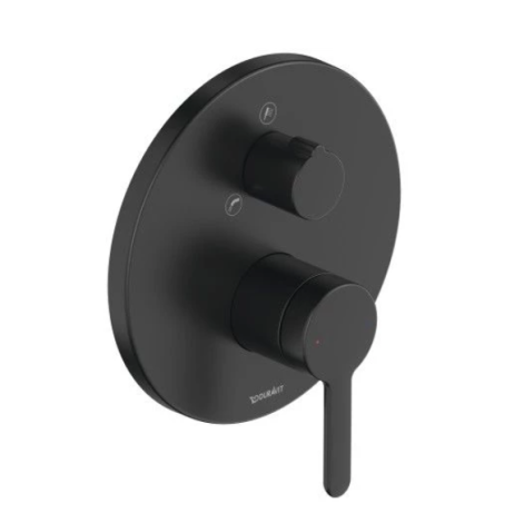 - DURAVIT C.1 bateria wannowa do 2 odbiorników czarny mat C15210012046 - C15210012046 - Łazienki Szydłowski