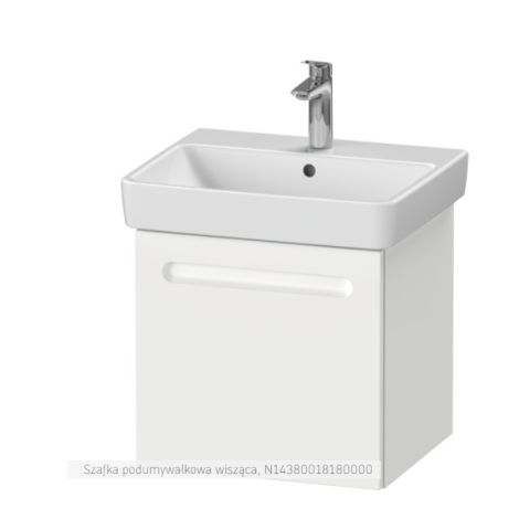  - Duravit No.1 szafka pod umywalkę 49x42,6 cm z 1 szufladą, z wycięciem na syfon biały mat N14380018180000 - N14380018180000 - Łazienki Szydłowski