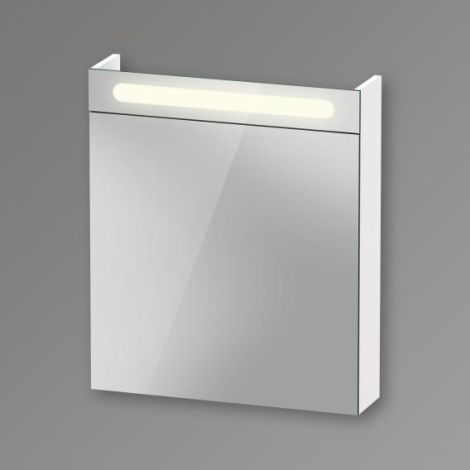 - DURAVIT No.1 szafka z lustrem 60x14,8 cm z oświetleniem i 1 drzwiami biały mat N17920L00000000 - N17920L00000000 - Łazienki Szydłowski