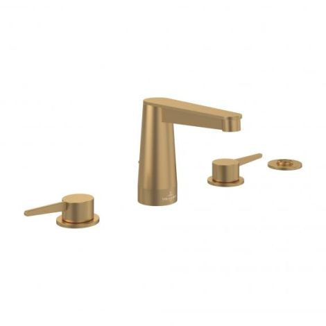 - VILLEROY&BOCH Conum 4-otworowa bateria wannowa do montażu na brzegu wanny/cokole z płytek złoty szczotkowany TVT12700200076 - TVT12700200076 - Łazienki Szydłowski