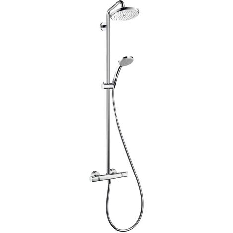  - HANSGROHE Croma Zestaw prysznicowy 220 z deszczownicą 1jet i termostatem chrom 27185000 - 27185000 - Łazienki Szydłowski