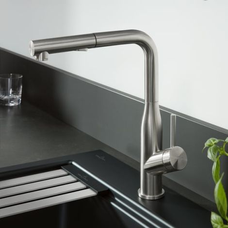  - Villeroy&Boch Subway Style Shower bateria kuchenna kolor stal szlachetna szczotkowana 928500LC - 928500LC - Łazienki Szydłowski