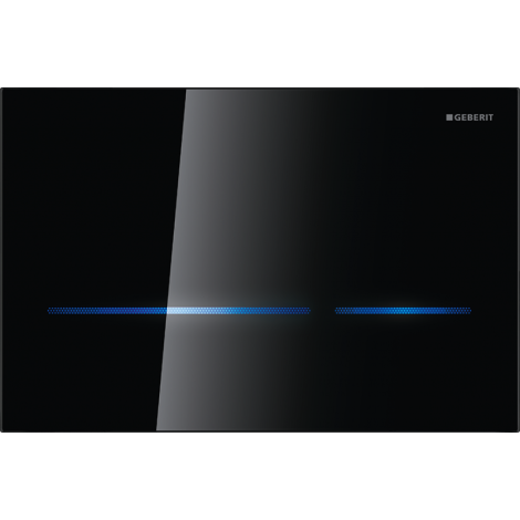  - GEBERIT Sigma 80 Elektroniczny przycisk spłukujący szkło kolor czarny 116090SG6 - 116.090.SG.6 - Łazienki Szydłowski