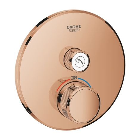 - GROHE-SmartControl Bateria termostatyczna do obsługi jednego wyjścia wody warm sunset 29118DA0 - 29118DA0 - Łazienki Szydłowski