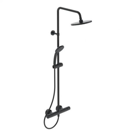 - Ideal Standard Ceratherm Zestaw prysznicowy z baterią termostatyczną i deszczownicą czarny mat A7545XG - A7545XG - Łazienki Szydłowski
