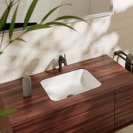  - HANSGROHE Xuniva Q umywalka podblatowa 45 x 35 cm biały połysk 60154450 - 60154450 - Łazienki Szydłowski