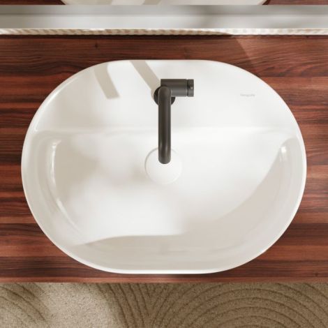 - HANSGROHE Xuniva U umywalka nablatowa 60 x 45 cm biały 60171450 - 60171450 - Łazienki Szydłowski