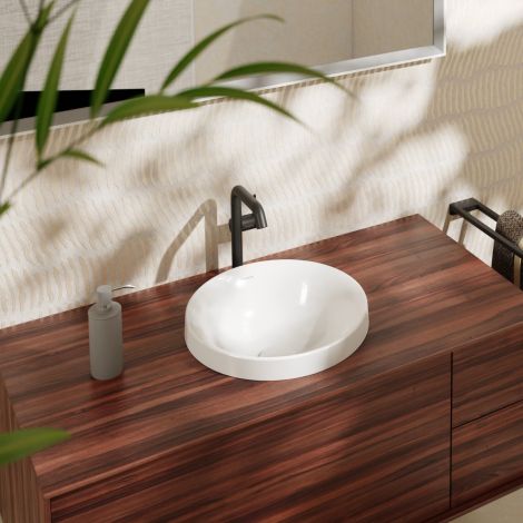 - HANSGROHE Xuniva S umywalka wpuszczana w blat 40 cm biały, z SmartClean 61054450 - 61054450 - Łazienki Szydłowski