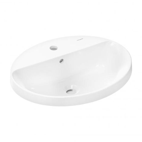 - HANSGROHE Xuniva D umywalka wpuszczana w blat 55 x 45 cm biały z SmartClean 61060450 - 61060450 - Łazienki Szydłowski
