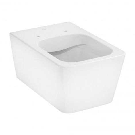 - HANSGROHE EluPura Q miska WC 54 x 36 cm wisząca lejowa, bez kołnierzowa biały 60194450 - 60194450 - Łazienki Szydłowski