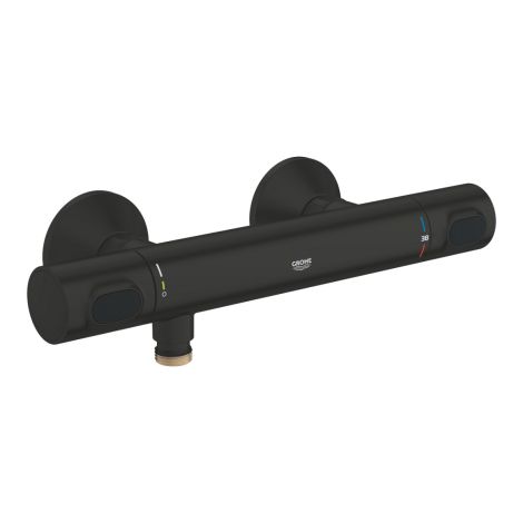  - GROHE-Grohtherm 500 Bateria prysznicowa z termostatem, czarny mat 347932430 - 347932430 - Łazienki Szydłowski