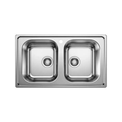 - BLANCO DINAS 8 zlewozmywak 86x50 cm odwracalny stal szczotkowana 523377 - 523377 - Łazienki Szydłowski