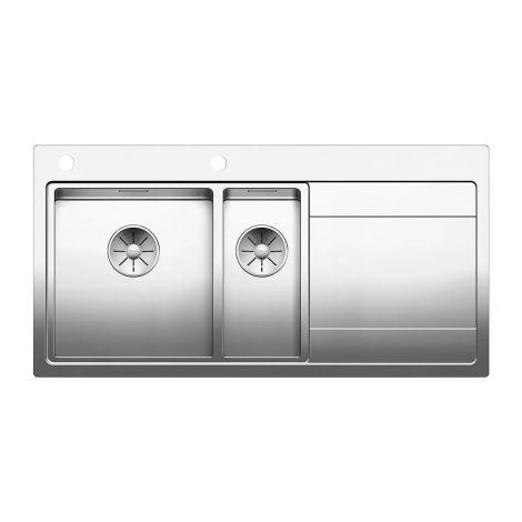  - BLANCO DIVON II 6 S-IF zlewozmywak 100x51 cm komora lewa, korek auto., InFino, odsączarka stalowa stal polerowana 521661 - 521661 - Łazienki Szydłowski