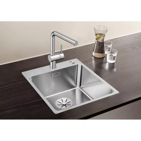 - BLANCO ANDANO 400-IF/A zlewozmywak 44x50 cm, korek auto., InFino, PushControl stal polerowana 525244 - 525244 - Łazienki Szydłowski