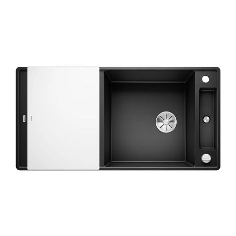  - BLANCO AXIA III XL 6 S-F Silgranit zlewozmywak 99x50 cm odwracalny, korek auto., InFino, deska szkło białe czarny 525859 - 525859 - Łazienki Szydłowski