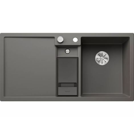 - BLANCO COLLECTIS 6 S Silgranit Zlewozmywak 100x51 cm komora prawa, korek auto., InFino, wkład z pokrywką wulkaniczny szary 527241 - 527241 - Łazienki Szydłowski