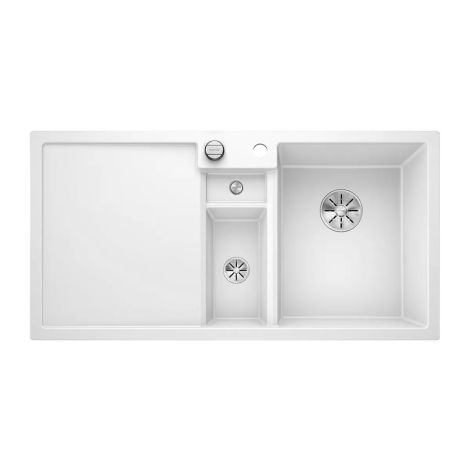 - BLANCO COLLECTIS 6 S Silgranit zlewozmywak 100x51 cm komopra prawa, korek auto., InFino, wkład z pokrywką, biały 523348 - 523348 - Łazienki Szydłowski