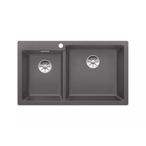 - BLANCO PLEON 9 Silgranit zlewozmywak 86x50 cm, InFino szarość skały 523058 - 523058 - Łazienki Szydłowski