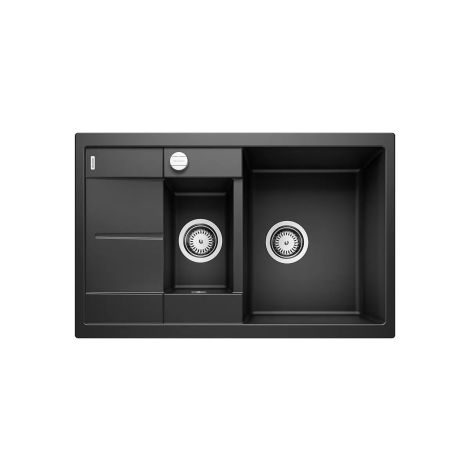 - BLANCO METRA 6 S Compact Silgranit zlewozmywak 78x50 cm odwracalny, korek auto. czarny 525925 - 525925 - Łazienki Szydłowski