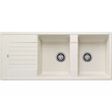  - BLANCO ZIA 8 S Silgranit Zlewozmywak 116x50 cm odwracalny, delikatny biały 527209 - 527209 - Łazienki Szydłowski