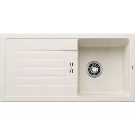 - BLANCO FAVUM 45 S zlewozmywak z ociekaczem 86x43,5 cm, odwracalny delikatny biały 527083 - 527083 - Łazienki Szydłowski