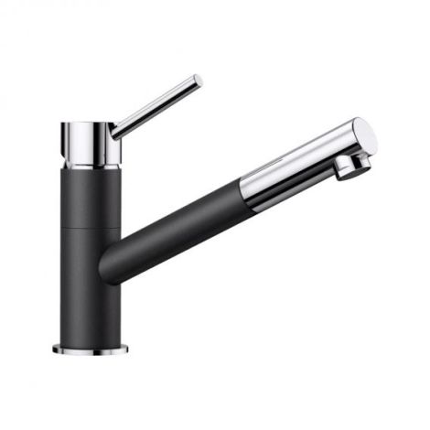  - BLANCO KANO-S bateria kuchenna z wyciąganą wylewką antracyt/chrom 525038 - 525038 - Łazienki Szydłowski